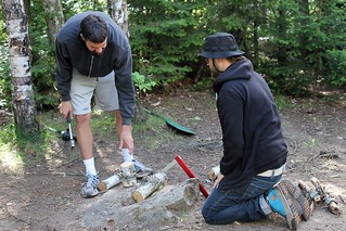 Cutting some firewood