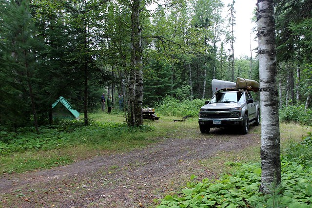 Set up at the public campground camp outside the BWCA