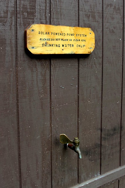 The last running water we'd see for a week