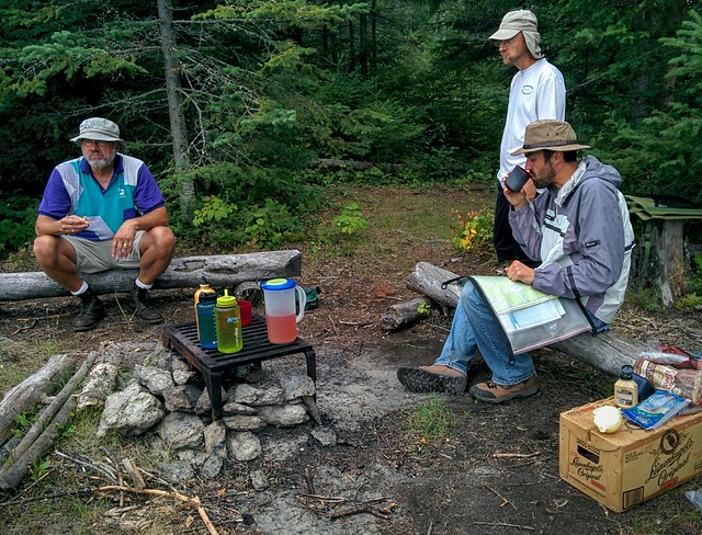 Eating lunch and weighing our options on Kivaniva