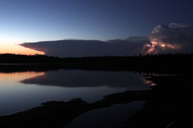 A rather intimidating storm brewing directly north of our campsite
