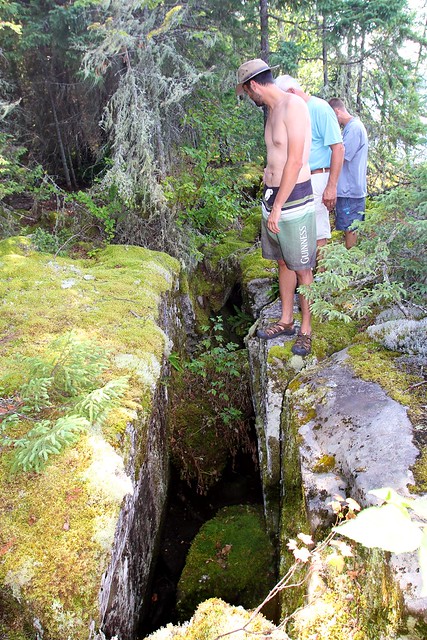 Walking around our crazy island on Tuscarora Lake
