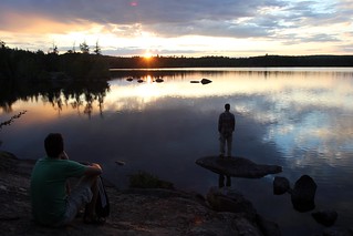 Sunset - Watching the sunset on Little Sag