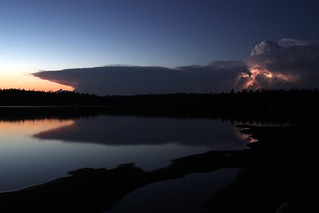 Sunset - A rather intimidating storm brewing directly north of our campsite