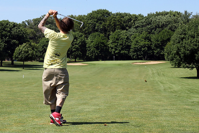 Approaching hole #11