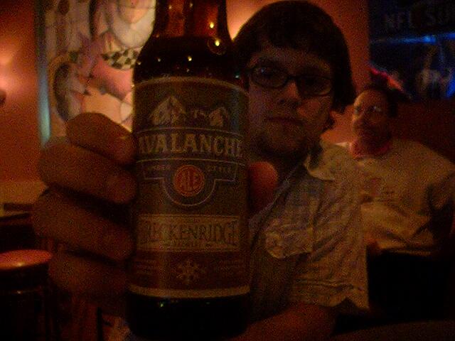 Avalanche Amber Style Ale: Breckenridge brewery.  Good.  Can't explain it.  Sort of a "light, dar...