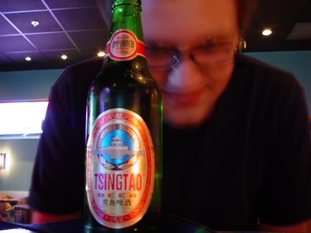Tsing Tao: A Japanese beer.  Decent for a green bottle, but still a green bottle.  Rating: 6
