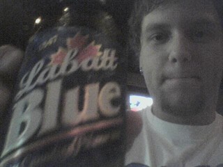 Drinks - Labatt Blue: Even though this beer had beady little eyes and a flapping head, I did not dislike t...