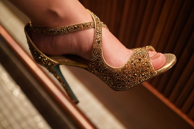 Kari is wearing heels. Big ones.