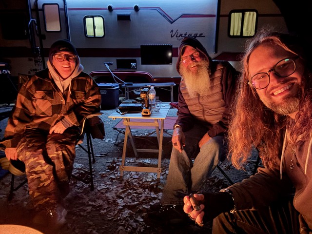 hangin around the fire