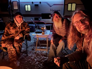 hangin around the fire