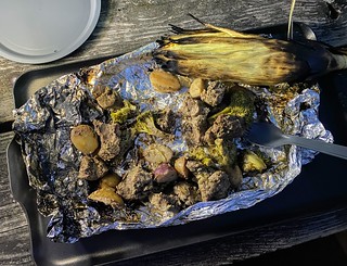 Meats. Taters. Veggies. Camp food