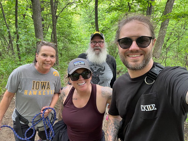 Hikin through the forest