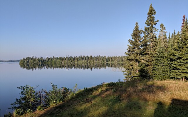 Glass lake from the cabin