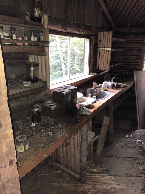 Inside the trapper's cabin