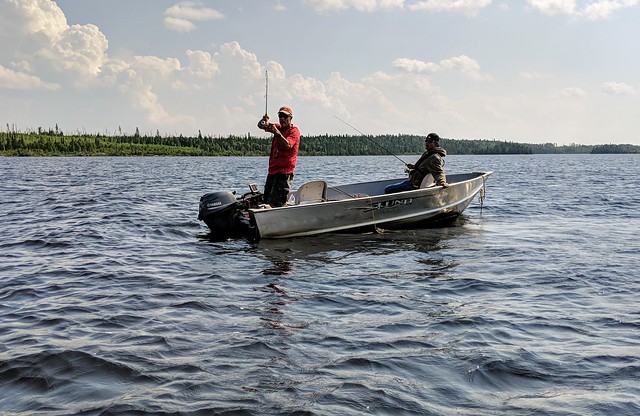 Jim pullin in the fish