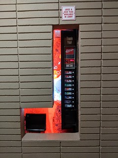 Maximum security for the soda machine in our sketchy hotel in Thunder Bay