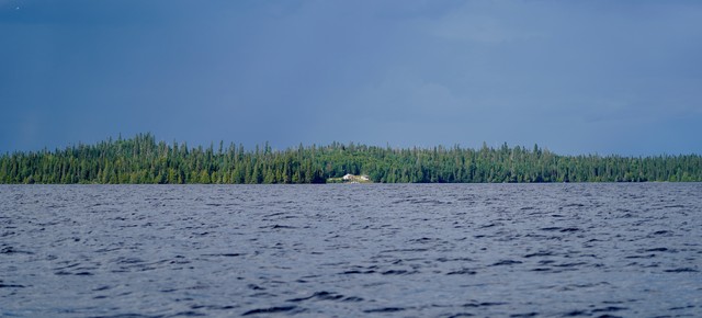 Headin back to the cabin with dark skies