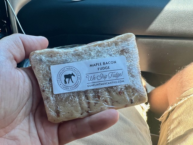 Ran over to buy some fudge from Chelsea during our pit stop in Grand Marais