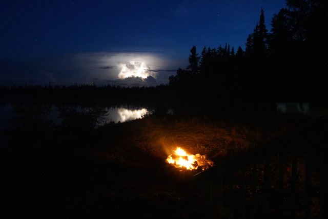 This lightning looked like a bomb going off