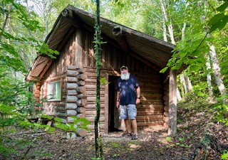 Checkin out the old draft dodger / trapper cabin