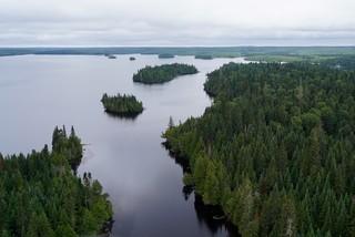 The forest and lakes sure are pretty from this level