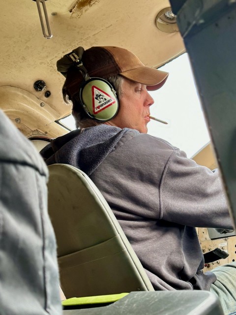 Suckin on Marlboros mid flight