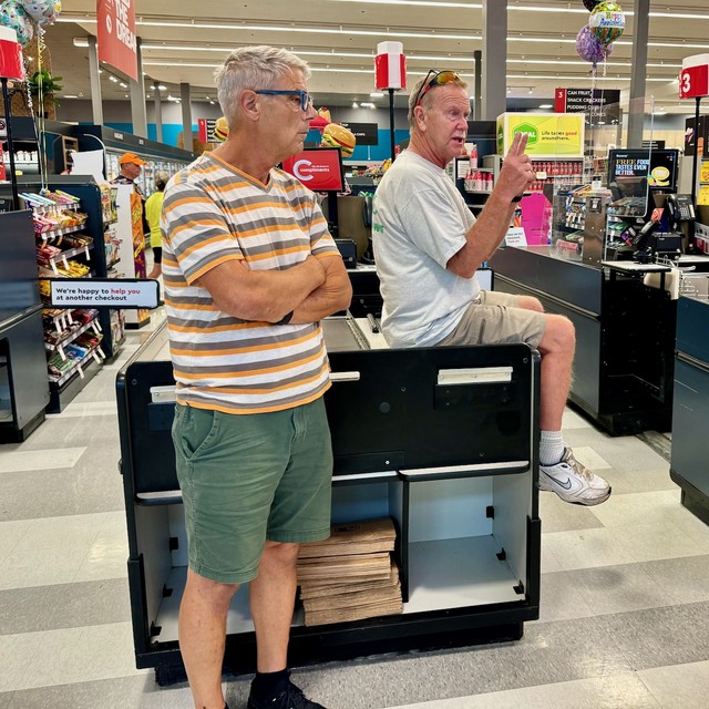 Bill. Probably telling fishing stories