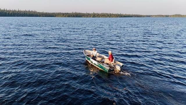Mathew pulled in a giant pike right after I flew by