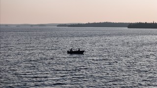 Bill and Boyd at dusk