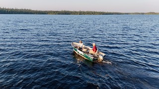 Mathew pulled in a giant pike right after I flew by