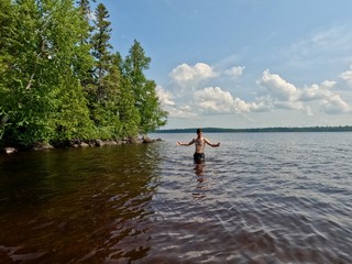 Coolin off in the lake