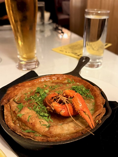 Had to try the Crawfish Pot Pie. Tasty, but v rich.