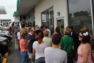 The line we waited in for Gas Station BBQ