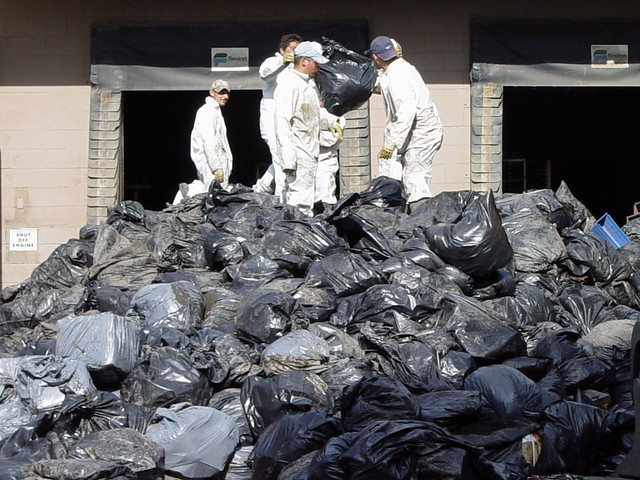 Mountain of garbage outside Norwood