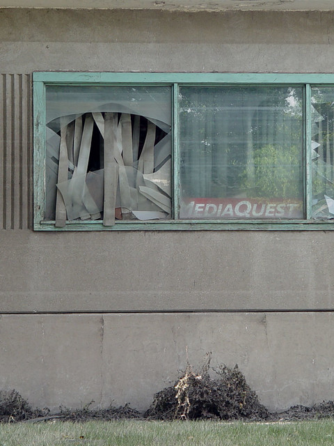 Water levels and broken glass.