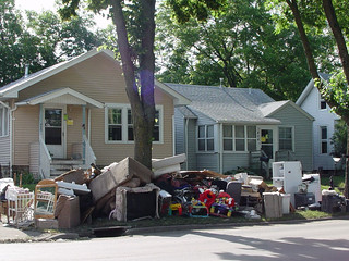 Throwing all their stuff out.