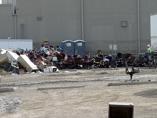 Trashed office chairs