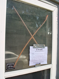 Unsafe... and probably getting bulldozed soon.