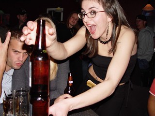 Waitress busting up my mad balancing skills