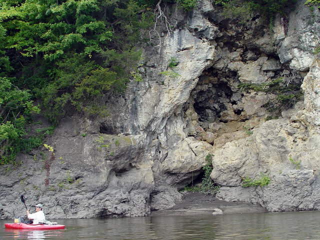 Rock Face and Cave at the Palisades