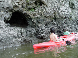 Kayaking - A Cave on the Cedar River