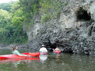 Kayaking - Small Caves along the Cedar River