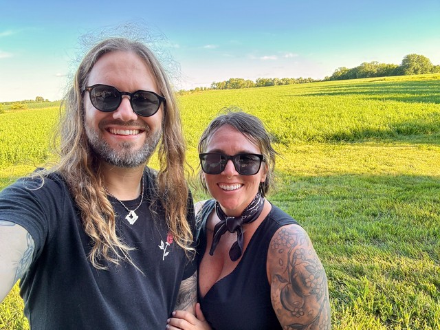 Hangin in this field with windblown hair