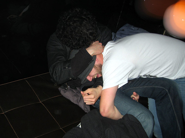 A quick tackle for the choke out - earrings not in