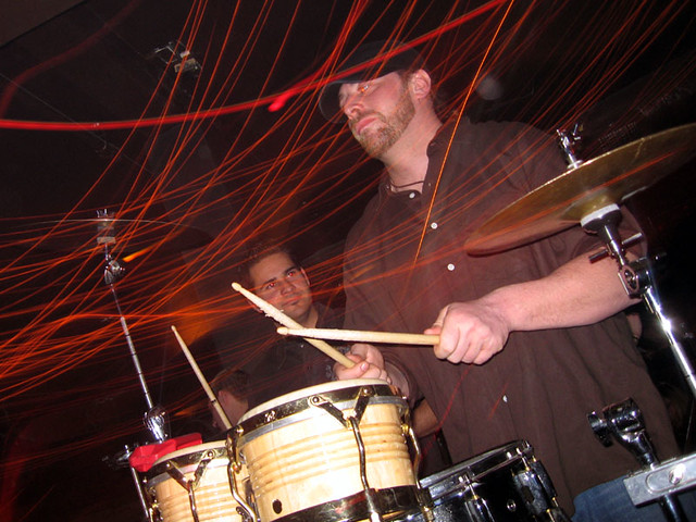 I love it when clubs have drummers playing with the club music