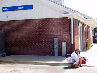 frame - Waiting for our ride at the Cary Metra Station