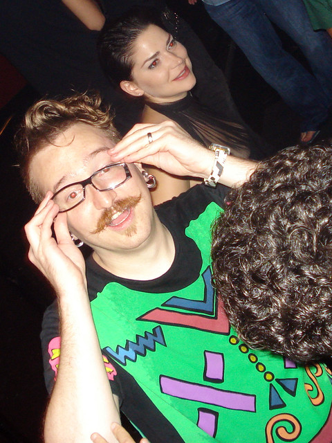 Harper and his busted glasses