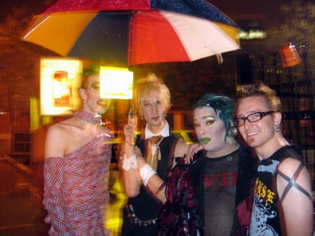 Harper and some drag queens at Crobar