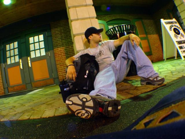 Waiting for the train.